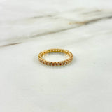 Anillo Churumbela 2.05gr / T7 1/2 / Circones Blancos Oro Amarillo