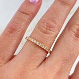 Anillo Churumbela 2.05gr / T7 1/2 / Circones Blancos Oro Amarillo