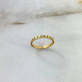 Anillo Rombos 1.65gr / T6 1/4 / Circones Verdes Oro Amarillo
