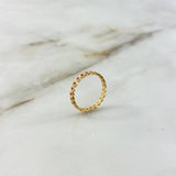 Anillo Rombos 1.7gr / T6 / Circones Fucsias Oro Amarillo