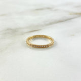 Anillo Churumbela 1.2gr / T7 1/4 / Liso Circones Blancos Oro Amarillo