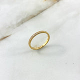 Anillo Churumbela 1.2gr / T7 1/4 / Liso Circones Blancos Oro Amarillo