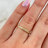 Anillo Churumbela 1.3gr / T5 1/2 / Liso Circones Blancos Oro Amarillo
