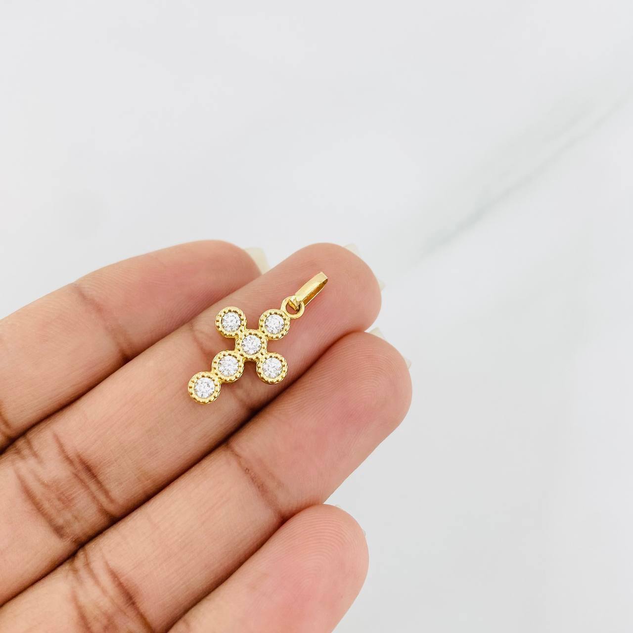 Dije Cruz Tupida 1.75g / 2.3cm Oro Amarillo 18K