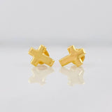 Topos Cruz 0.6g / 9mm Oro Amarillo 18K