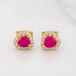 Topos Corazon Tupido 1.55g / 6.4mm Oro Amarillo 18K