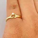 Anillo Corazon 0.75gr / T4 3/4 / Oro Amarillo 18K +