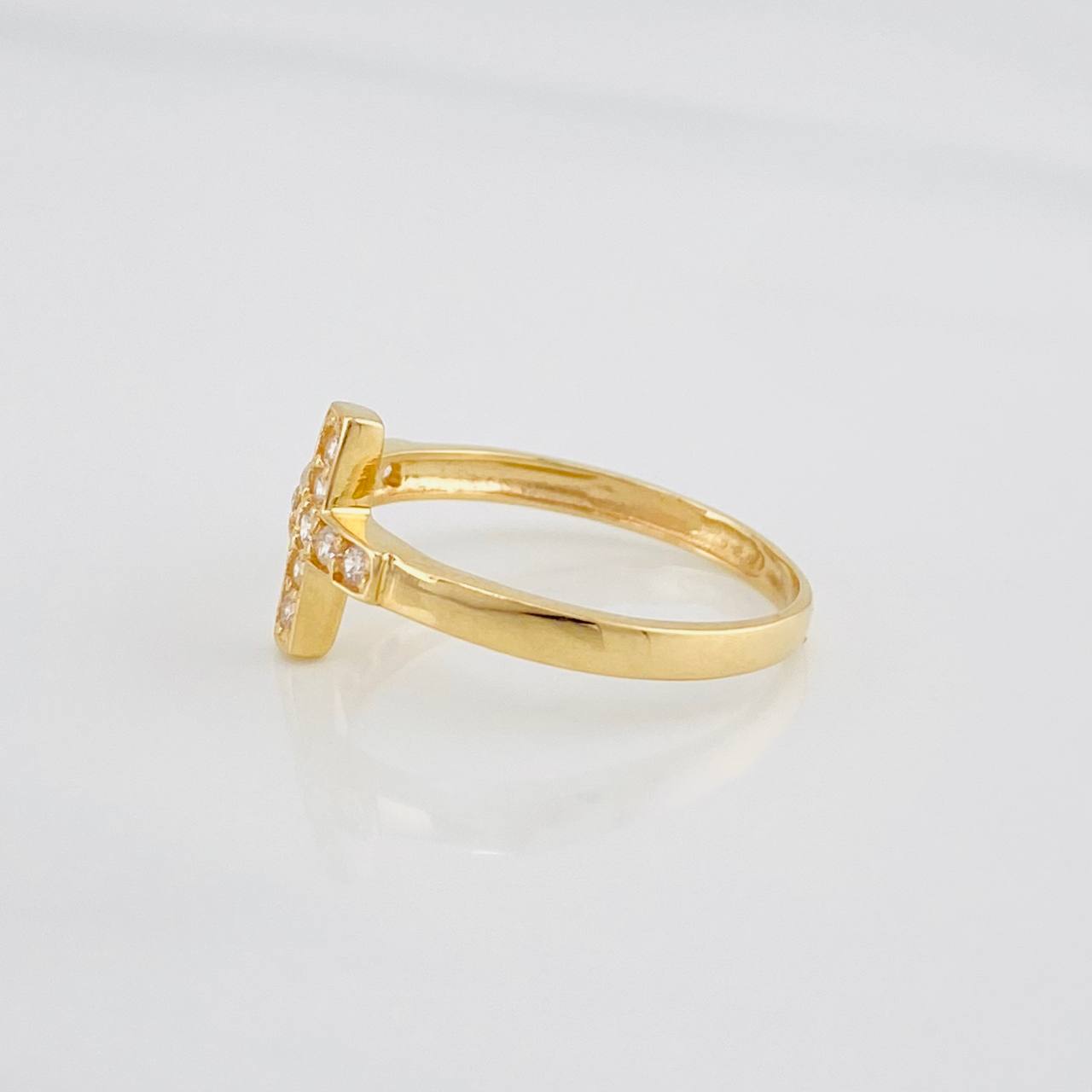 Anillo Cruz 1.75g / T6 Oro Amarillo 18K