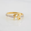 Anillo Fe 2.35g / T6 1/4 Dos Oros Amarillo Blanco 18K