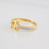 Anillo Fe 2.5g / T6 Dos Oros Amarillo Blanco 18K