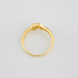 Anillo Fe 2.35g / T6 1/4 Dos Oros Amarillo Blanco 18K