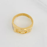 Anillo Corona 5.25g / T10 Dos Oros Amarillo Blanco 18K