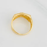 Anillo Corona 5.25g / T10 Dos Oros Amarillo Blanco 18K