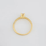 Anillo Solitario Churumbela 2.1g / T7 Oro Amarillo 18K