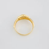 Anillo Correa Corona 3.75g / T8 1/4 Dos Oros Amarillo Blanco 18K