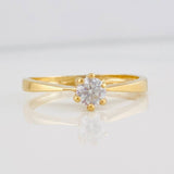 Anillo Solitario 1.9g / T6 3/4 Oro Amarillo 18K