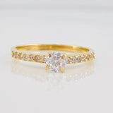 Anillo Solitario Churumbela 1.8g / T6 1/4 Oro Amarillo 18K