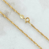 Cadena Singapur 3.05gr / 45cm / +3 Oro 18K