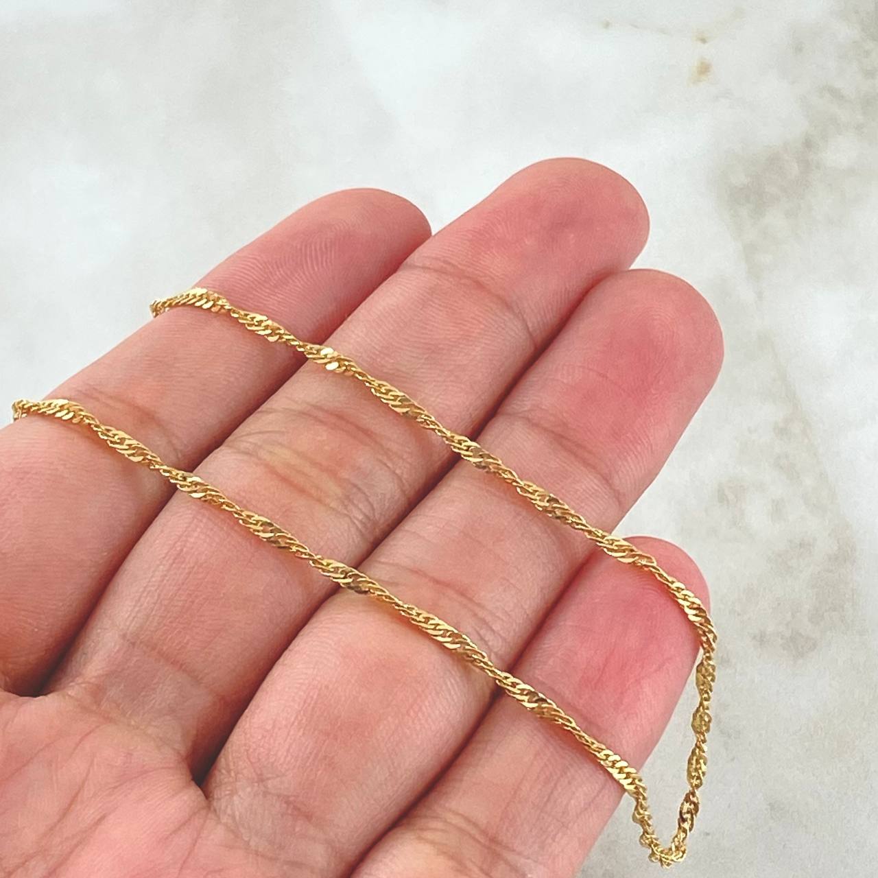 Cadena Singapur 3.05gr / 45cm / +3 Oro 18K