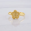 Anillo Flor Diamantada 1.1g / T8 1/2 Oro Amarillo 18K