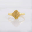 Anillo Trébol Diamantado 1.05g / T8 1/4 Oro Amarillo 18K