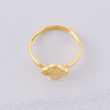 Anillo Trébol Diamantado 1.05g / T8 1/4 Oro Amarillo 18K
