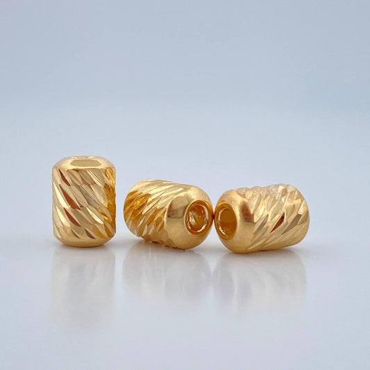 Herraje Cilindro 0.3gr / 6mm Oro Amarillo 18K &