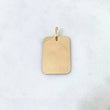 Dije Placa Rectangular 3.7gr / 3.5cm / Rallas Laterales Oro Amarillo
