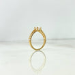 Anillo Solitario Churumbela Flecha 2.1gr / T7 1/4 / Circon Blanco Blancos Oro Amarillo