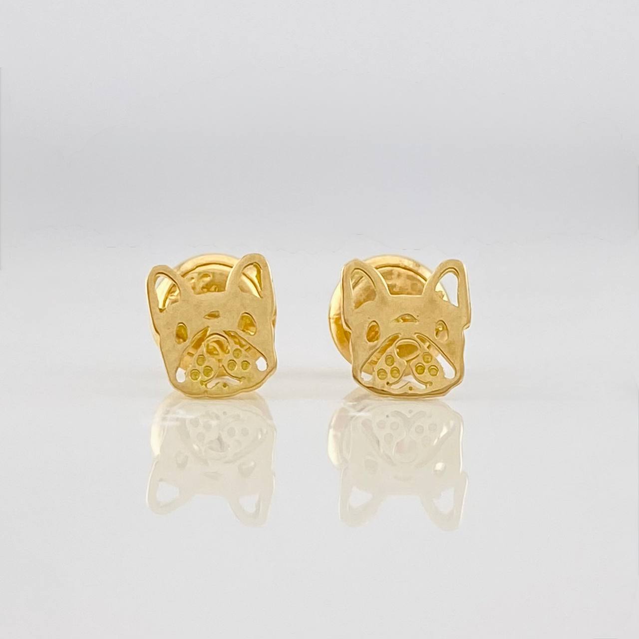 Topos Rostro Perro 0.75g / 6mm Oro Amarillo 18K