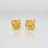 Topos Rostro Perro 0.75g / 6mm Oro Amarillo 18K