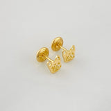 Topos Rostro Perro 0.75g / 6mm Oro Amarillo 18K