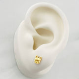 Topos Rostro Perro 0.75g / 6mm Oro Amarillo 18K