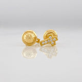 Topos Cruz 0.75g / 7mm Oro Amarillo 18K