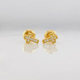 Topos Cruz 0.75g / 7mm Oro Amarillo 18K
