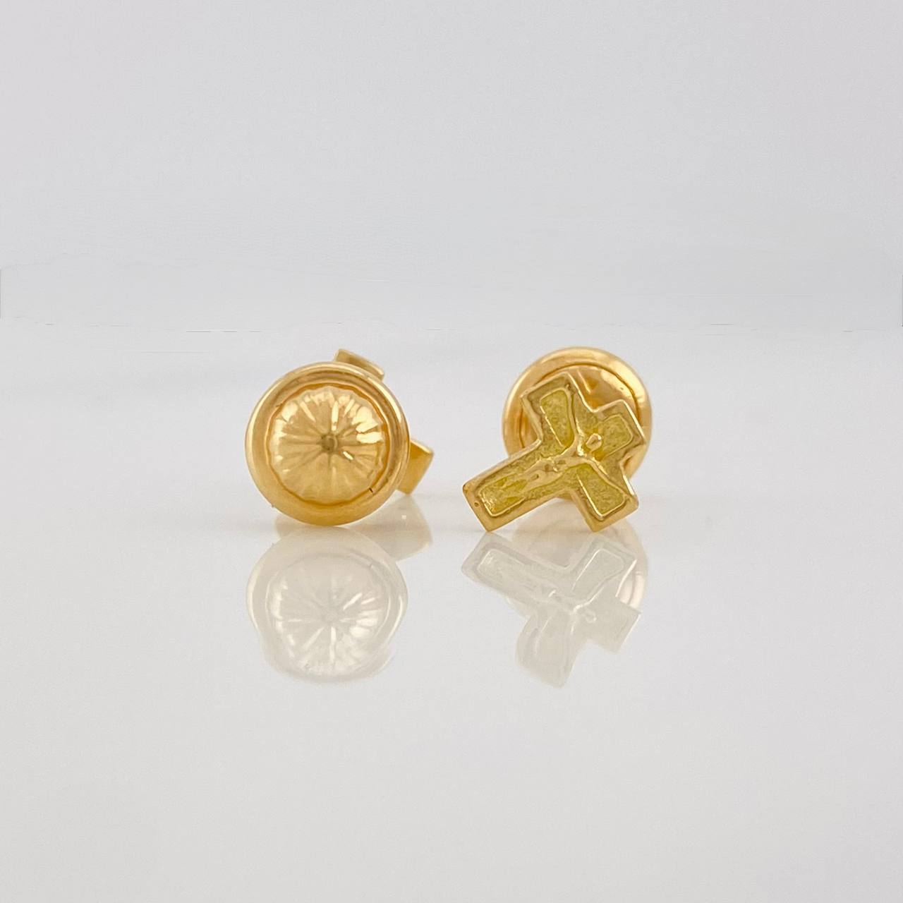 Topos Cruz Cristo 0.7g / 6.3mm Oro Amarillo 18K