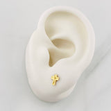 Topos Cruz Cristo 0.7g / 6.3mm Oro Amarillo 18K
