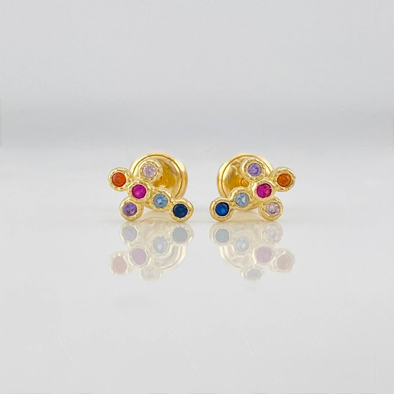 Topos Cruz Tupida 0.95g / 8.15mm Oro Amarillo 18K