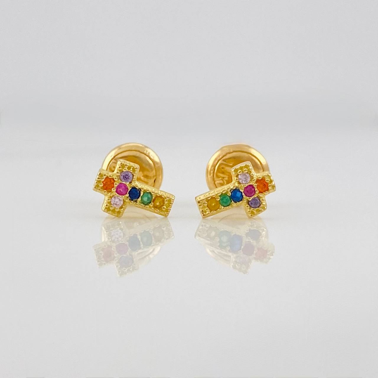 Topos Cruz 0.75g / 6.8mm Oro Amarillo 18K