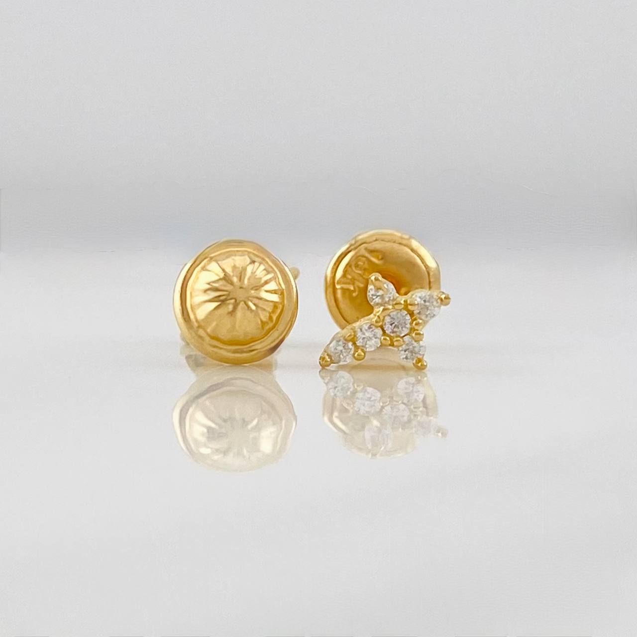 Topos Cruz 0.8g / 6.3mm Oro Amarillo 18K