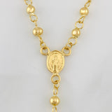 Rosario Virgen Milagrosa Cruz 7.5g / 45cm / 4mm-3mm Oro Amarillo 18K