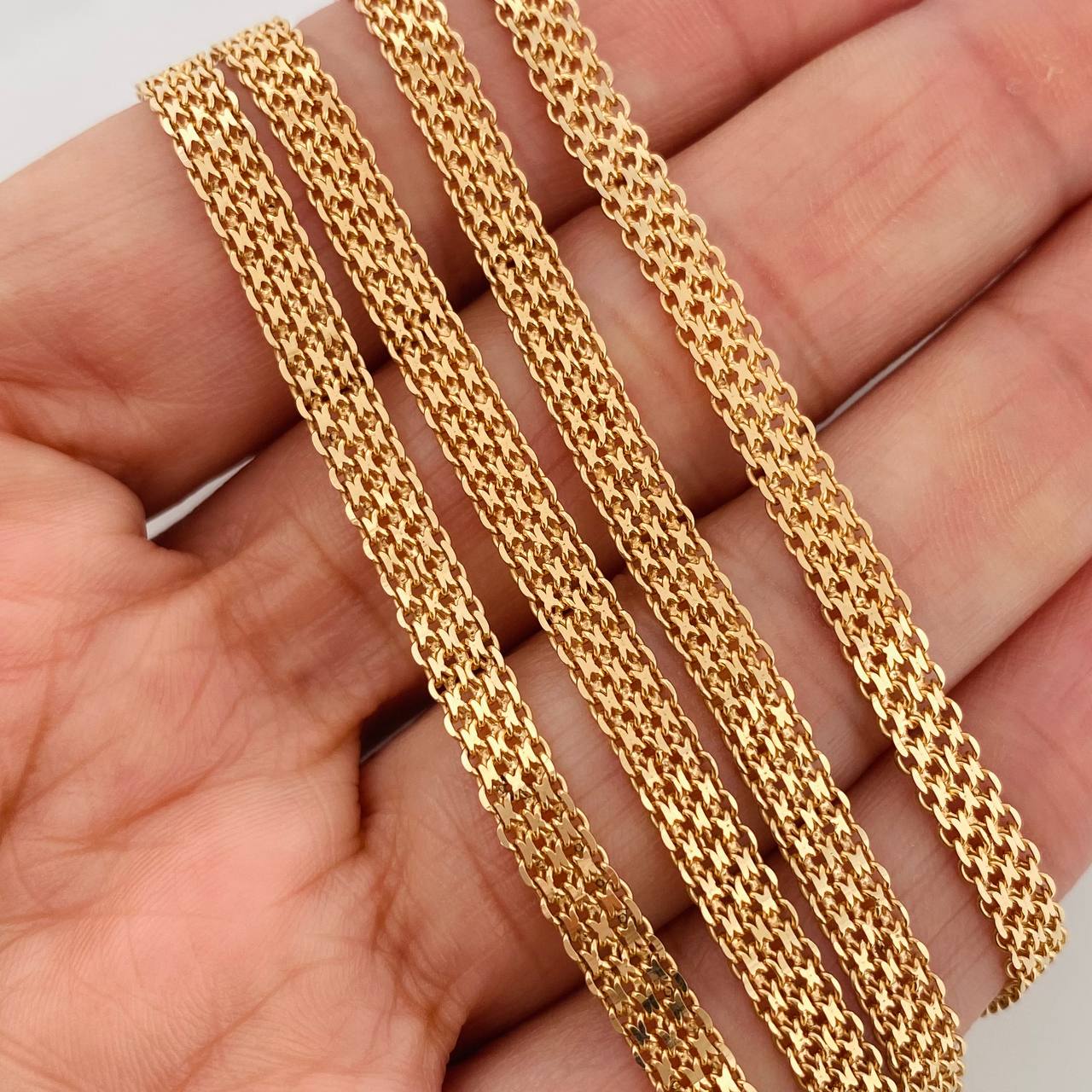 Cadena China 15.05gr / 60.5cm / 4.5mm Oro Amarillo 18K