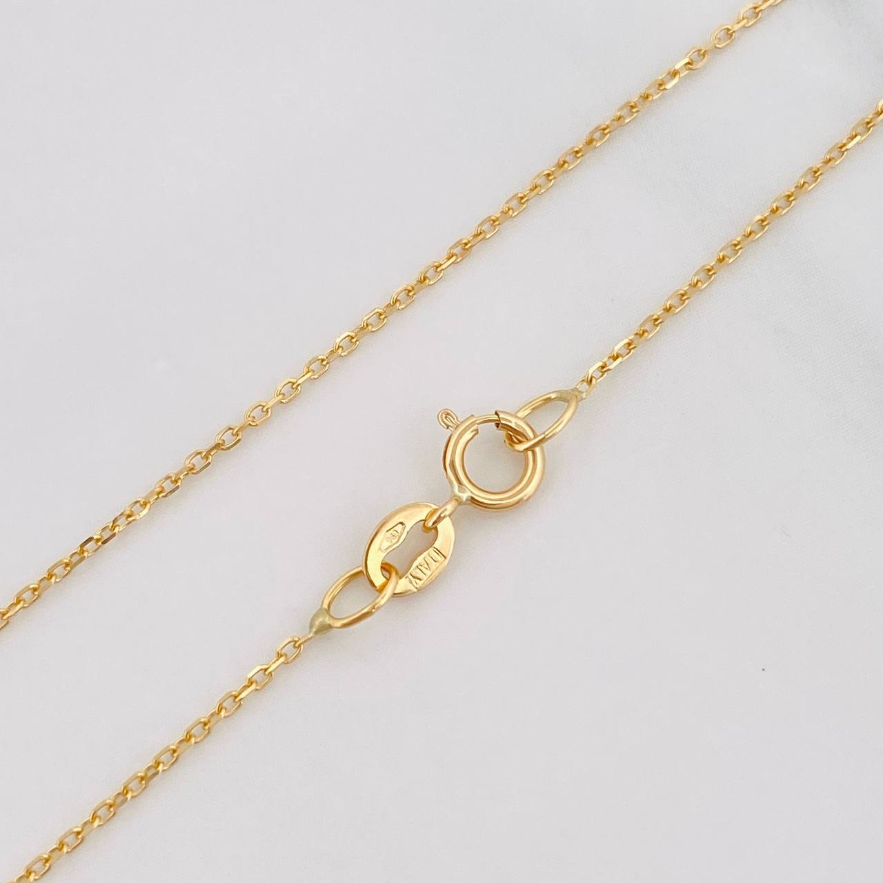 Set Cadena Aro Seguido + Dije Nudo / 1.85g / 45cm Tres Oros 18K