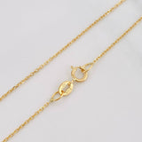 Set Cadena Aro Seguido + Dije Nudo / 1.85g / 45cm Tres Oros 18K
