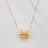 Set Cadena Aro Seguido + Dije Bv / 3.1g / 45cm Oro Amarillo 18K