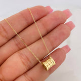 Set Cadena Aro Seguido + Dije Bv / 3.1g / 45cm Oro Amarillo 18K