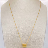 Set Cadena Aro Seguido + Dije Bv / 3.1g / 45cm Oro Amarillo 18K