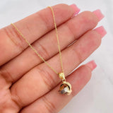 Set Cadena Aro Seguido + Dije Nudo / 1.9g / 45cm Tres Oros 18K