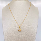 Set Cadena Aro Seguido + Dije Nudo / 1.75g / 45cm Tres Oros 18K