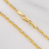 Pulso Morse 2.3g / 18.5cm / 2.15mm Dos Oros Amarillo Blanco 18K